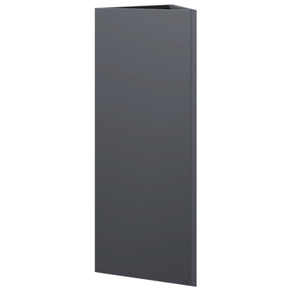 Pflanzkübel Anthrazit Dreieckig 30X26X75 Cm Stahl