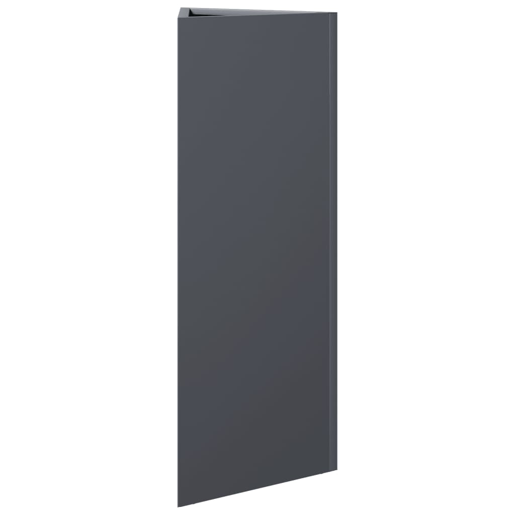 Pflanzkübel 2 Stk. Anthrazit Dreieckig 30X26X75 Cm Stahl