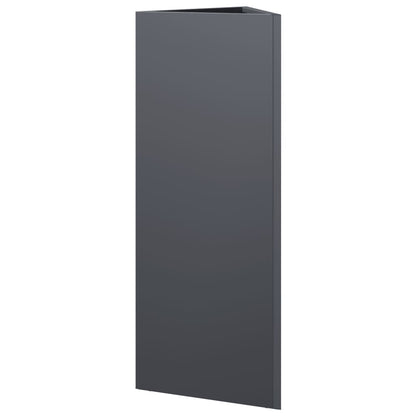 Pflanzkübel 2 Stk. Anthrazit Dreieckig 30X26X75 Cm Stahl