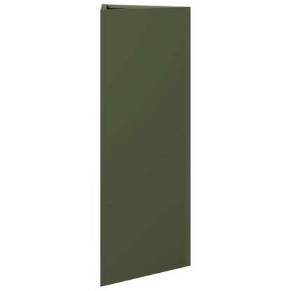 Pflanzkübel 2 Stk. Olivgrün Dreieckig 30X26X75 Cm Stahl