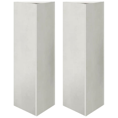 Pflanzkübel 2 Stk. Dreieckig 30X26X75 Cm Edelstahl