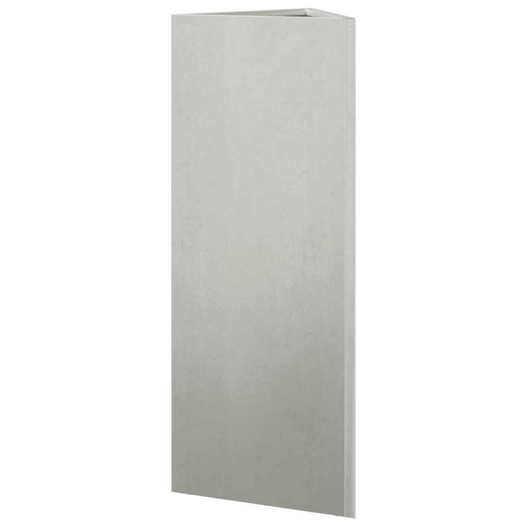 Pflanzkübel 2 Stk. Dreieckig 30X26X75 Cm Edelstahl