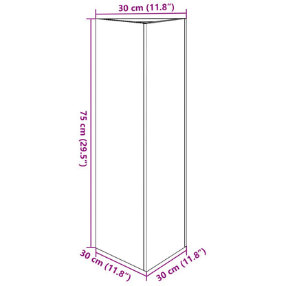 Pflanzkübel Dreieckig 30X26X75 Cm Verzinkter Stahl