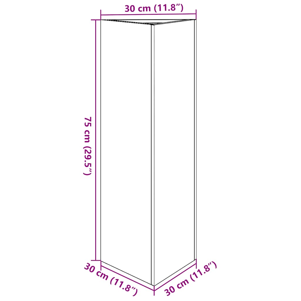 Pflanzkübel Dreieckig 30X26X75 Cm Verzinkter Stahl