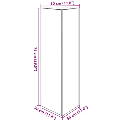 Pflanzkübel Dreieckig 30X26X75 Cm Verzinkter Stahl