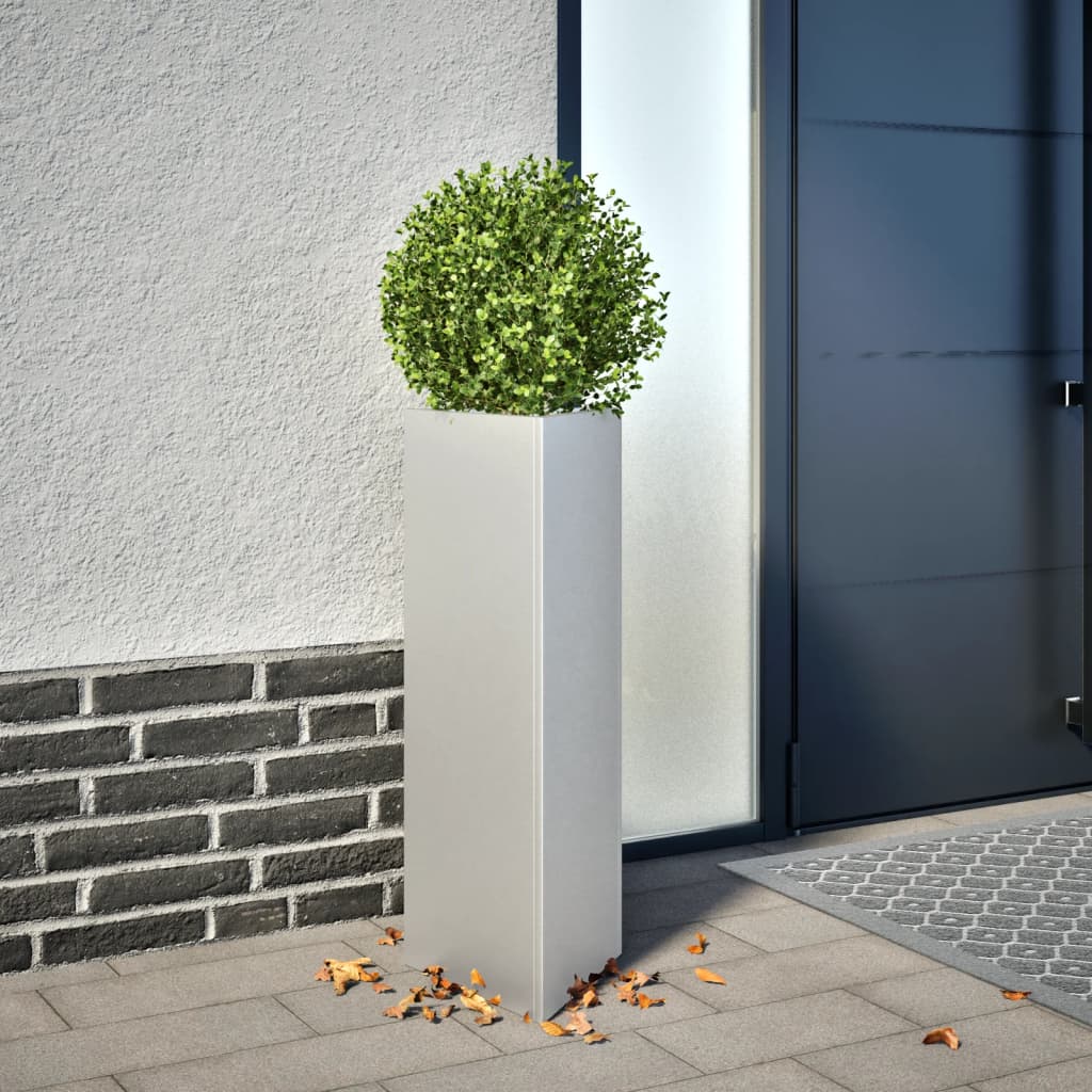 Pflanzkübel Dreieckig 30X26X75 Cm Verzinkter Stahl