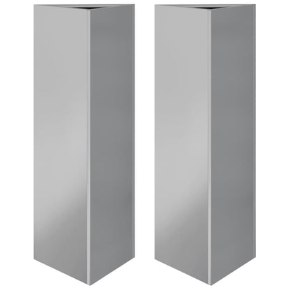 Pflanzkübel 2 Stk. Dreieckig 30X26X75 Cm Verzinkter Stahl