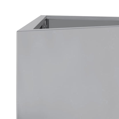 Pflanzkübel 2 Stk. Dreieckig 30X26X75 Cm Verzinkter Stahl
