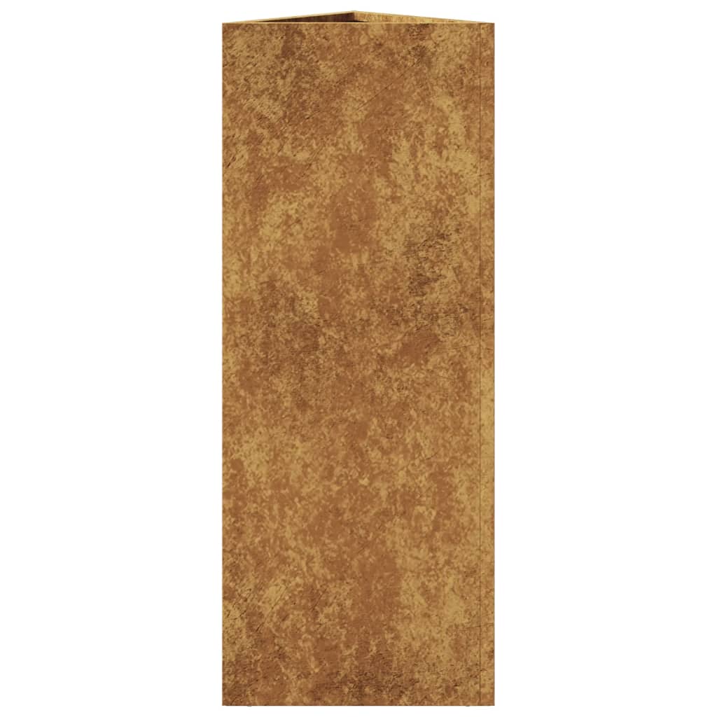 Pflanzkübel 2 Stk. Dreieckig 30X26X75 Cm Wetterfester Stahl