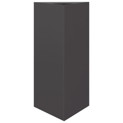 Pflanzkübel Schwarz Dreieckig 40X34,5X75 Cm Stahl
