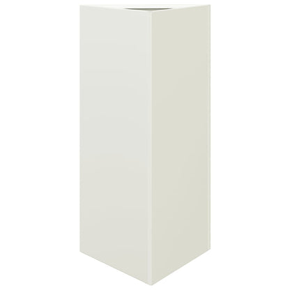 Pflanzkübel 2 Stk. Weiß Dreieckig 40X34,5X75 Cm Stahl