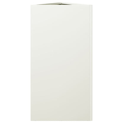 Pflanzkübel 2 Stk. Weiß Dreieckig 40X34,5X75 Cm Stahl
