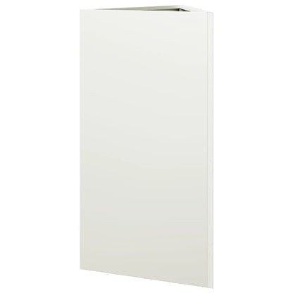 Pflanzkübel 2 Stk. Weiß Dreieckig 40X34,5X75 Cm Stahl