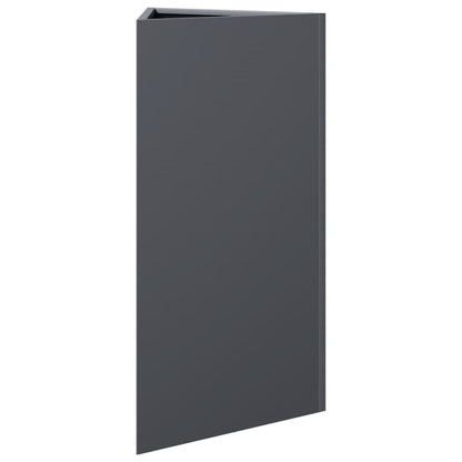 Pflanzkübel 2 Stk. Anthrazit Dreieckig 40X34,5X75 Cm Stahl