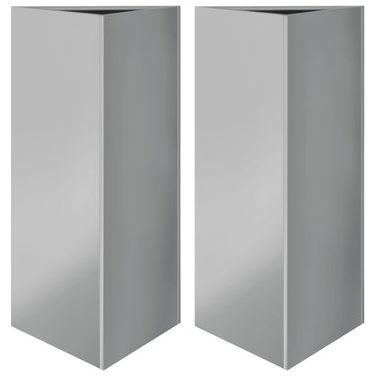 Pflanzkübel 2 Stk. Dreieckig 40X34,5X75 Cm Verzinkter Stahl