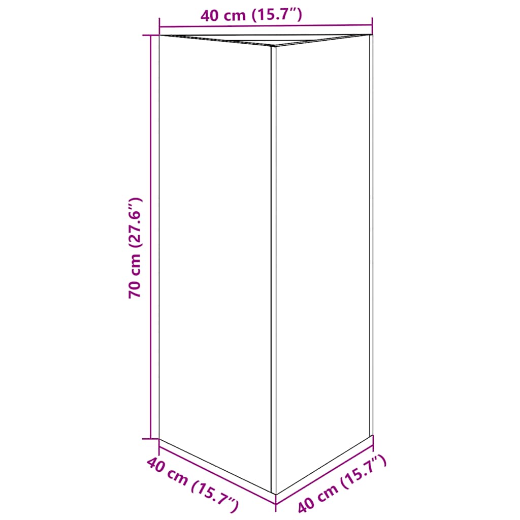 Pflanzkübel 2 Stk. Dreieckig 40X34,5X75 Cm Verzinkter Stahl