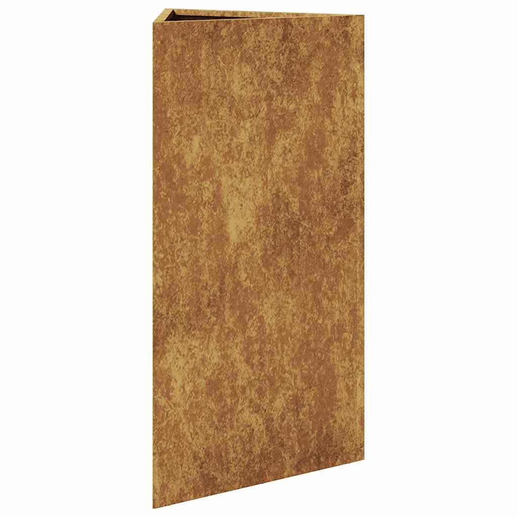 Pflanzkübel 2 Stk. Dreieckig 40X34,5X75 Cm Wetterfester Stahl