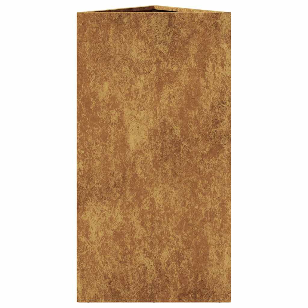Pflanzkübel 2 Stk. Dreieckig 40X34,5X75 Cm Wetterfester Stahl