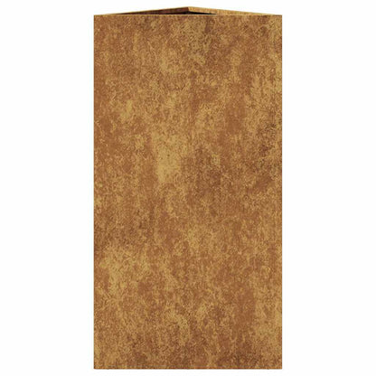 Pflanzkübel 2 Stk. Dreieckig 40X34,5X75 Cm Wetterfester Stahl