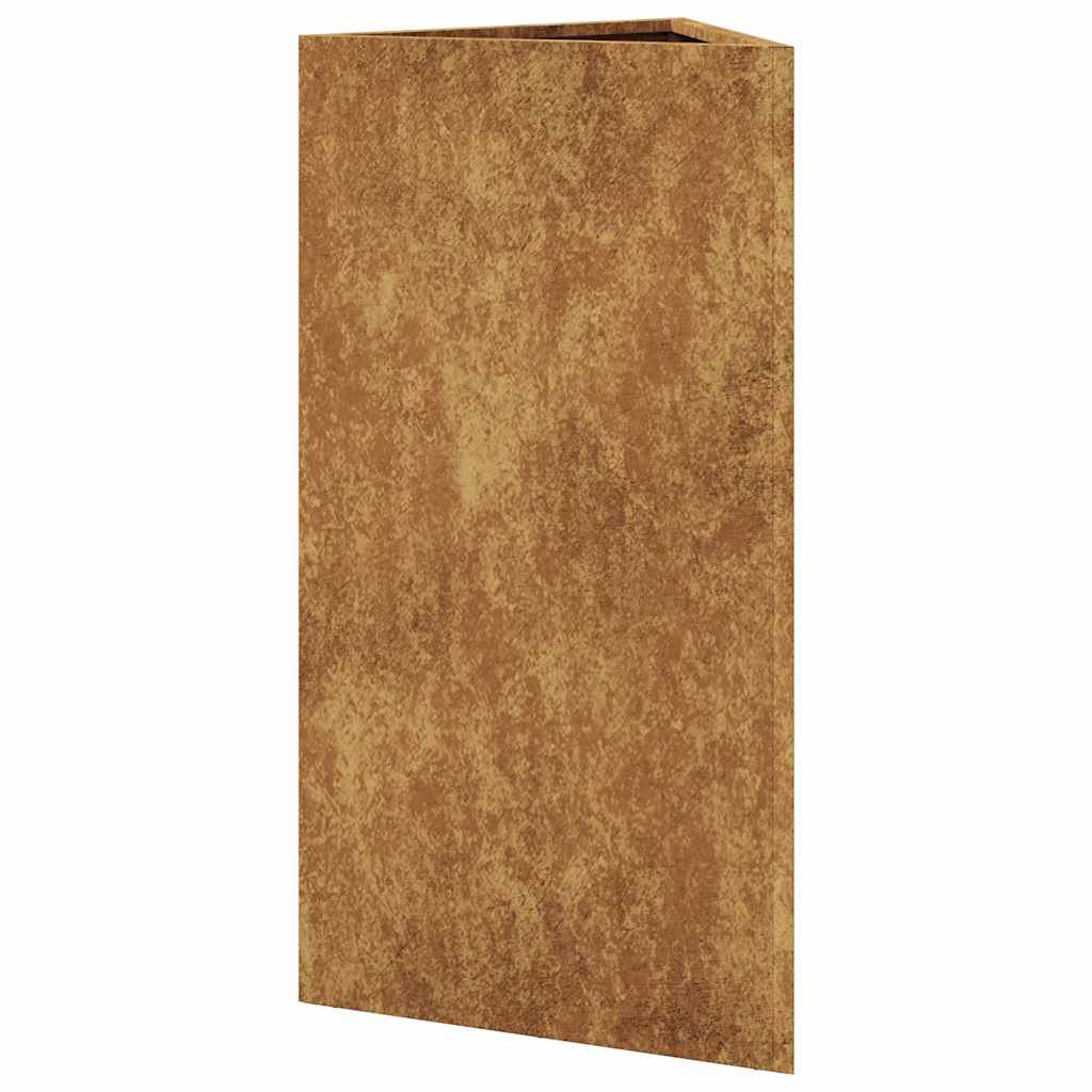 Pflanzkübel 2 Stk. Dreieckig 40X34,5X75 Cm Wetterfester Stahl