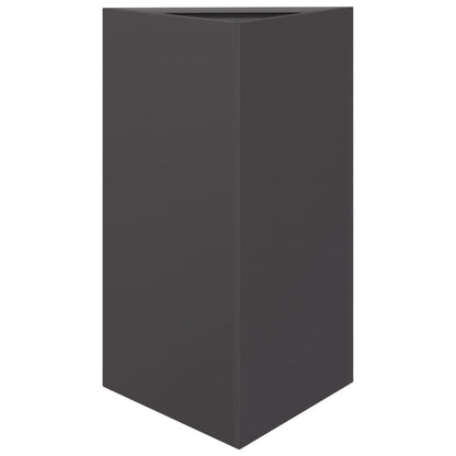 Pflanzkübel Schwarz Dreieckig 50X43X75 Cm Stahl