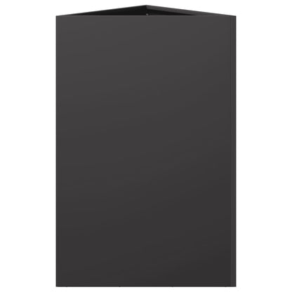 Pflanzkübel Schwarz Dreieckig 50X43X75 Cm Stahl