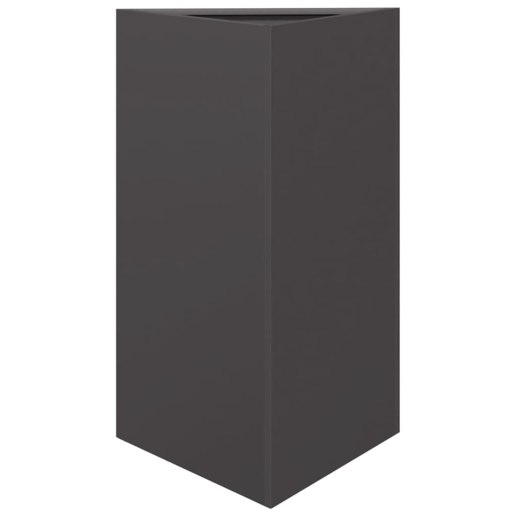 Pflanzkübel 2 Stk. Schwarz Dreieckig 50X43X75 Cm Stahl