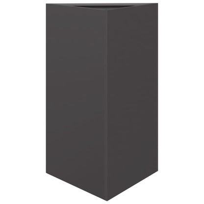 Pflanzkübel 2 Stk. Schwarz Dreieckig 50X43X75 Cm Stahl
