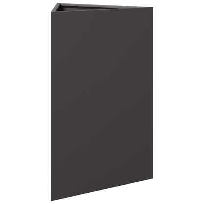 Pflanzkübel 2 Stk. Schwarz Dreieckig 50X43X75 Cm Stahl