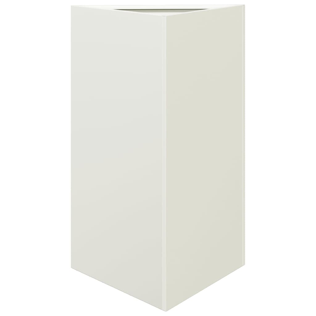 Pflanzkübel Weiß Dreieckig 50X43X75 Cm Stahl