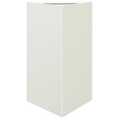 Pflanzkübel 2 Stk. Weiß Dreieckig 50X43X75 Cm Stahl