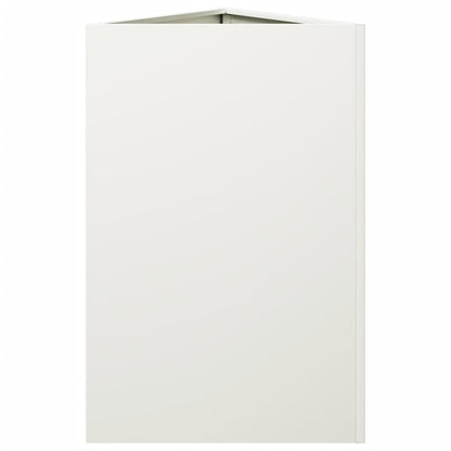 Pflanzkübel 2 Stk. Weiß Dreieckig 50X43X75 Cm Stahl
