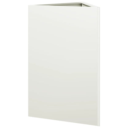 Pflanzkübel 2 Stk. Weiß Dreieckig 50X43X75 Cm Stahl