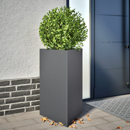 Pflanzkübel Anthrazit Dreieckig 50X43X75 Cm Stahl