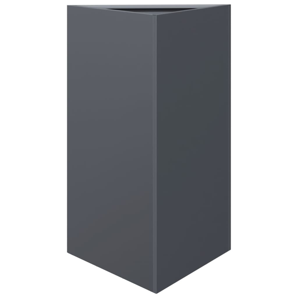 Pflanzkübel 2 Stk. Anthrazit Dreieckig 50X43X75 Cm Stahl