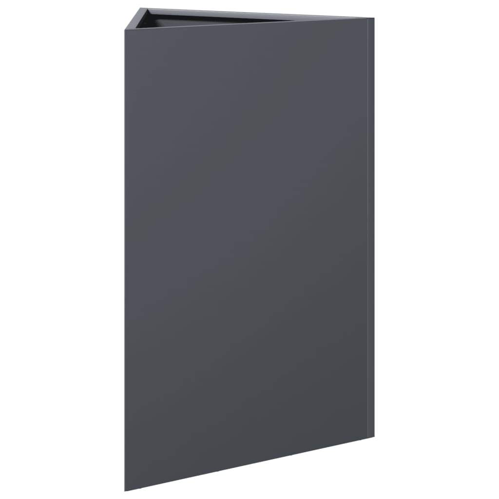 Pflanzkübel 2 Stk. Anthrazit Dreieckig 50X43X75 Cm Stahl