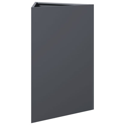 Pflanzkübel 2 Stk. Anthrazit Dreieckig 50X43X75 Cm Stahl