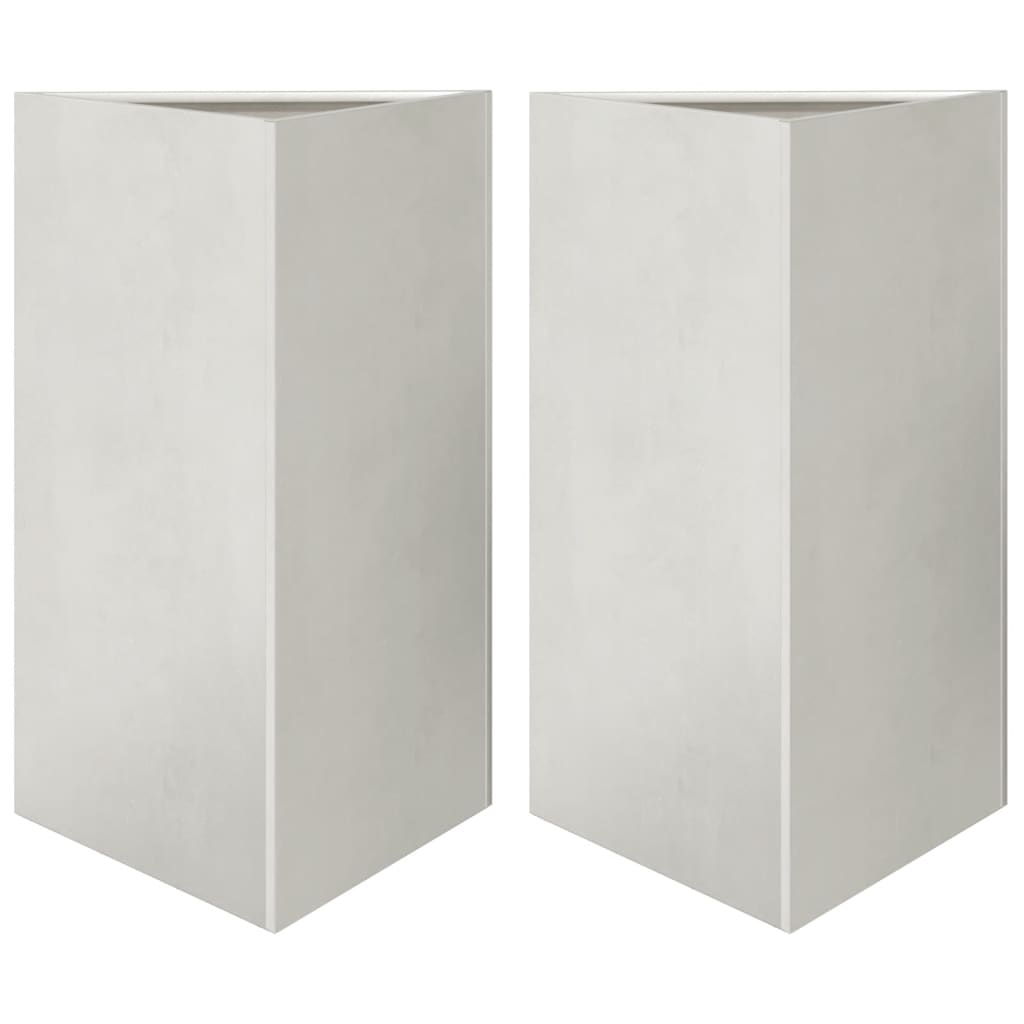 Pflanzkübel 2 Stk. Dreieckig 50X43X75 Cm Edelstahl