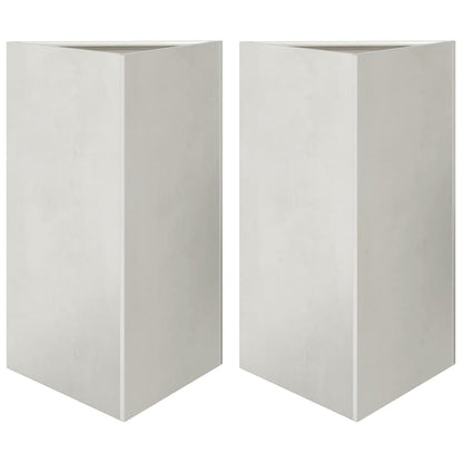 Pflanzkübel 2 Stk. Dreieckig 50X43X75 Cm Edelstahl