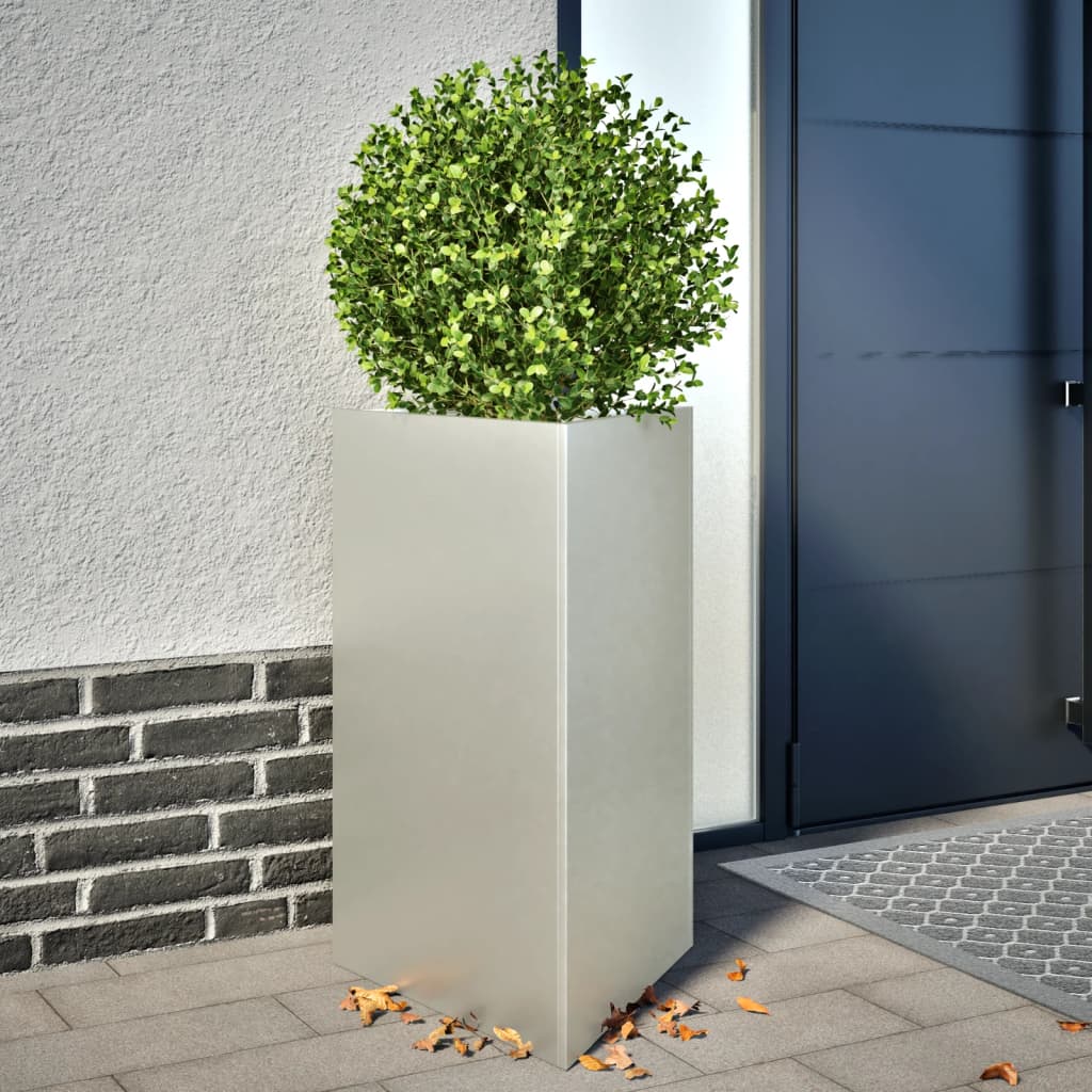 Pflanzkübel 2 Stk. Dreieckig 50X43X75 Cm Edelstahl