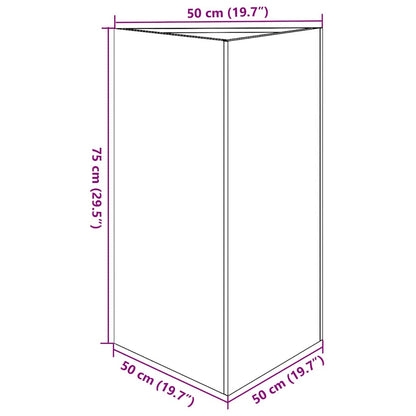 Pflanzkübel Dreieckig 50X43X75 Cm Verzinkter Stahl