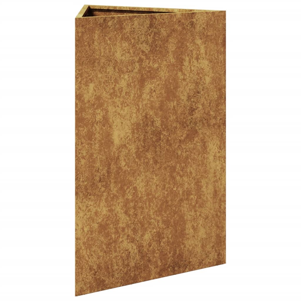 Pflanzkübel 2 Stk. Dreieckig 50X43X75 Cm Wetterfester Stahl