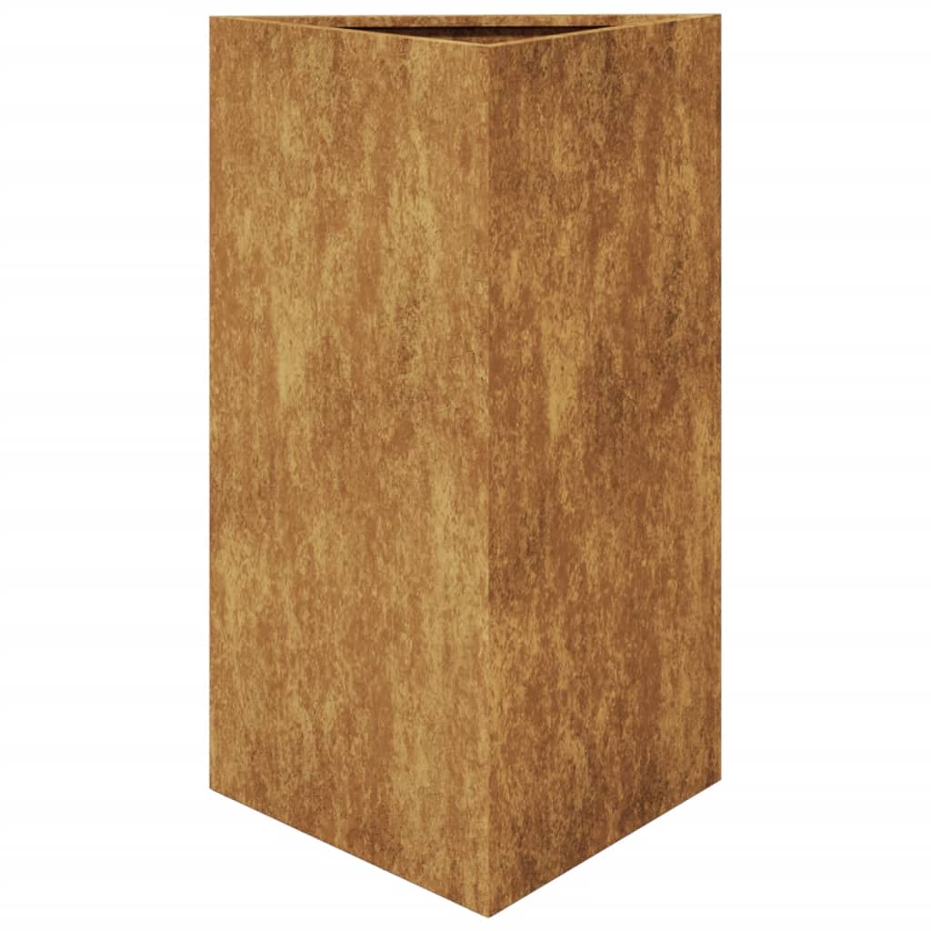 Pflanzkübel 2 Stk. Dreieckig 50X43X75 Cm Wetterfester Stahl
