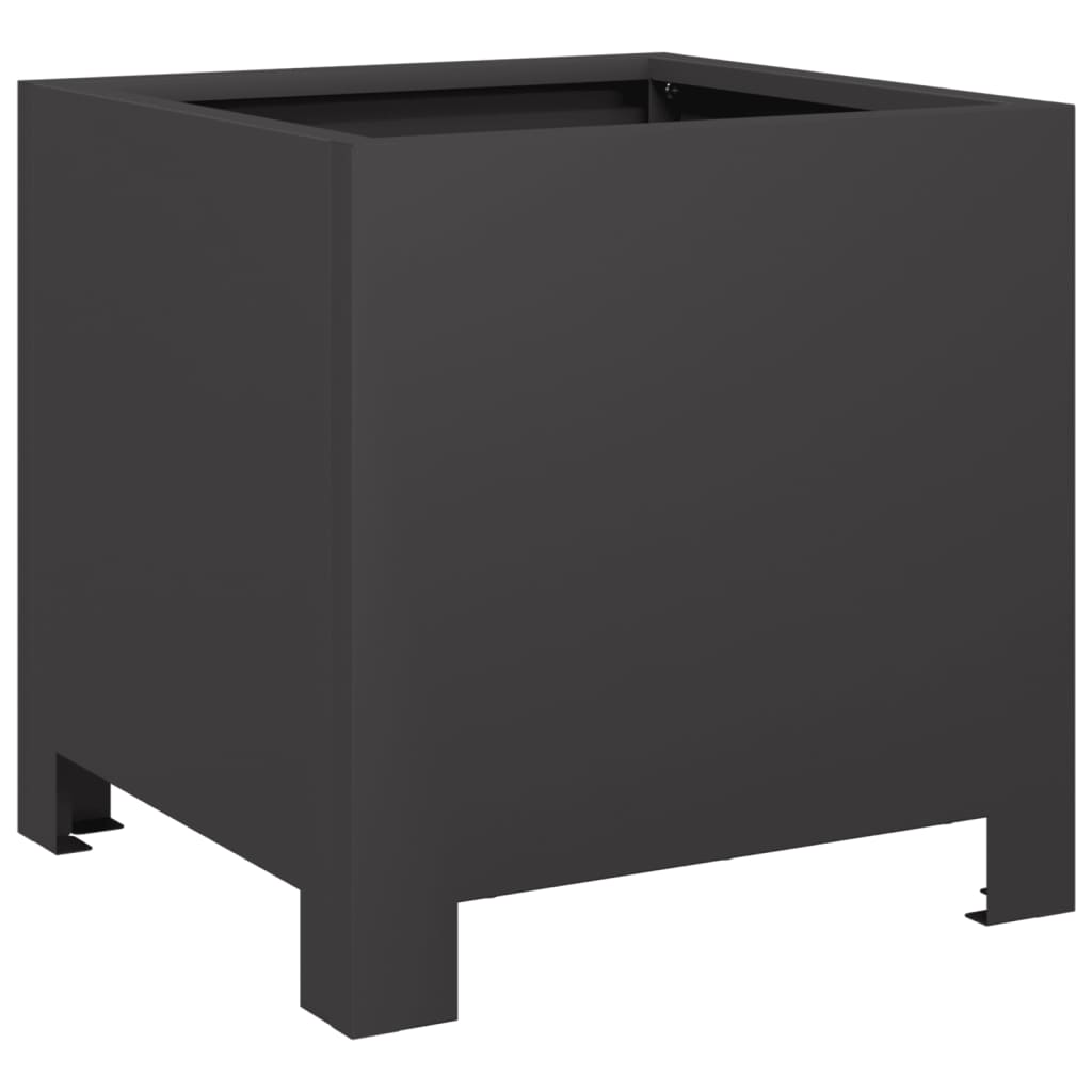 Pflanzkübel 2 Stk. Schwarz 30X30X30 Stahl