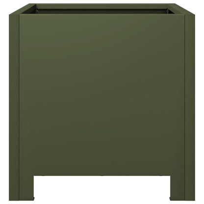 Pflanzkübel Olivgrün 30X30X30 Stahl