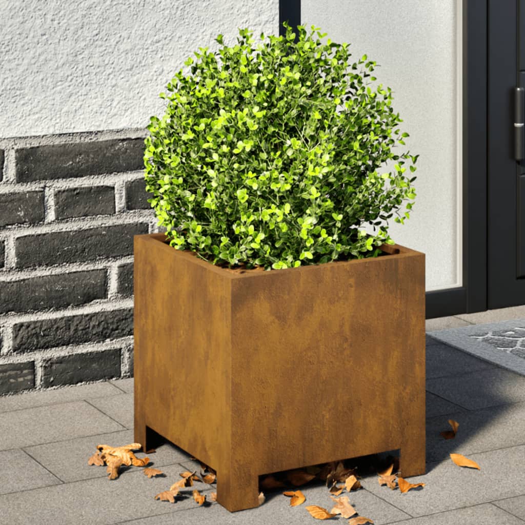 Pflanzkübel 2 Stk. 30X30X30 Cm Wetterfester Stahl
