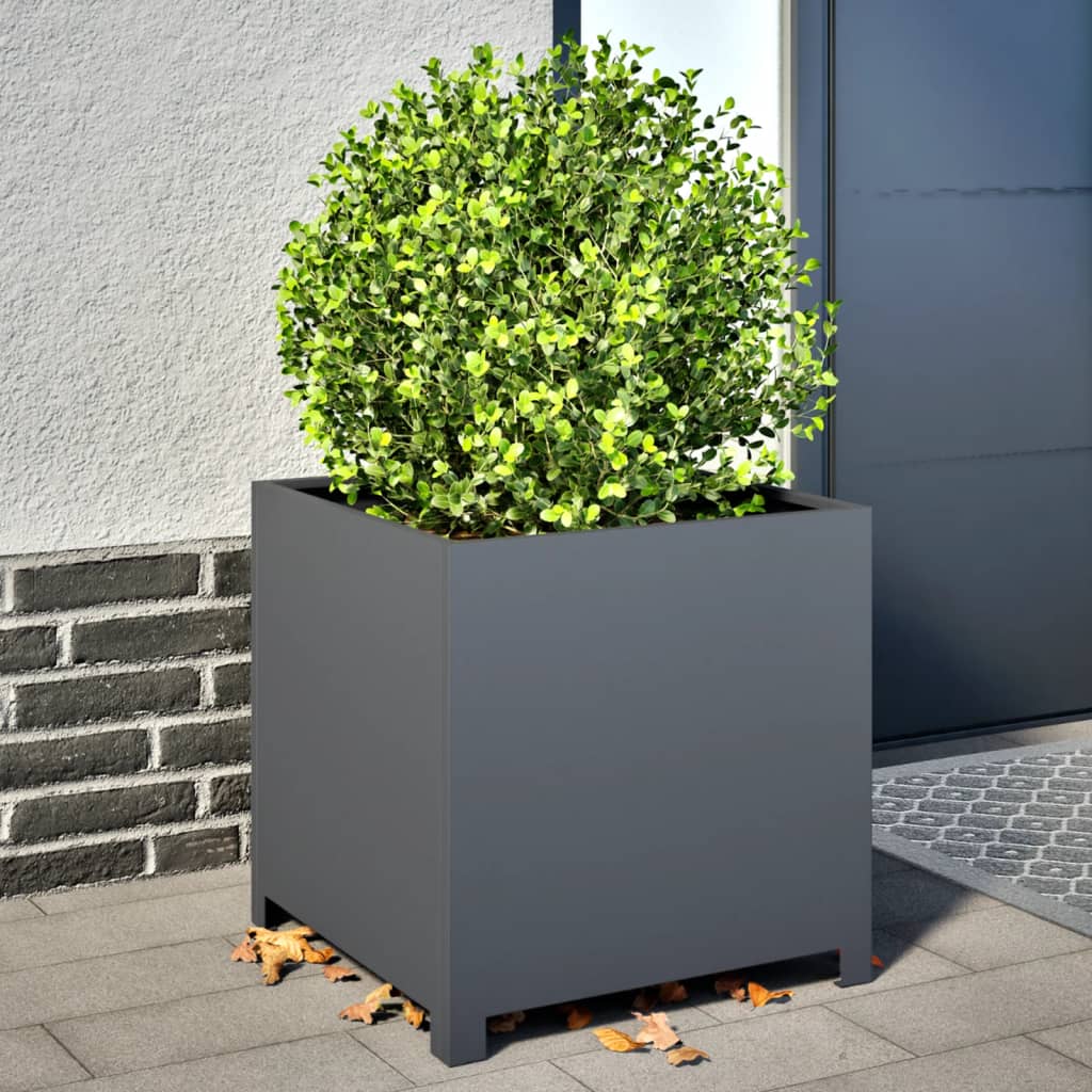 Pflanzkübel Anthrazit 50X50X50 Cm Stahl