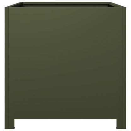 Pflanzkübel Olivgrün 50X50X50 Stahl