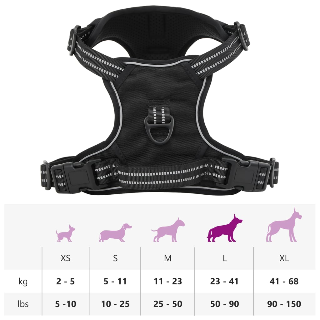 Hundegeschirr Reflektierend Verstellbar L