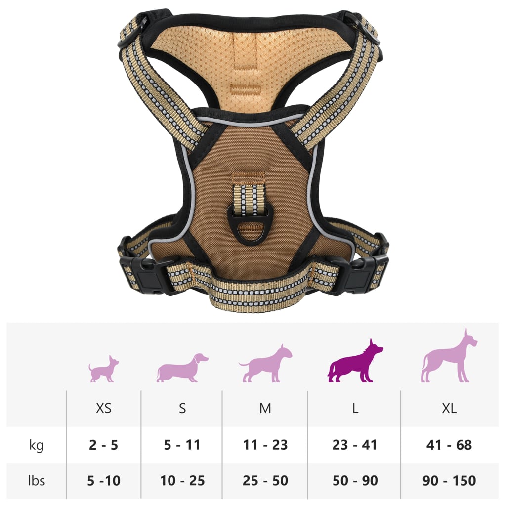 Hundegeschirr Reflektierend Verstellbar L